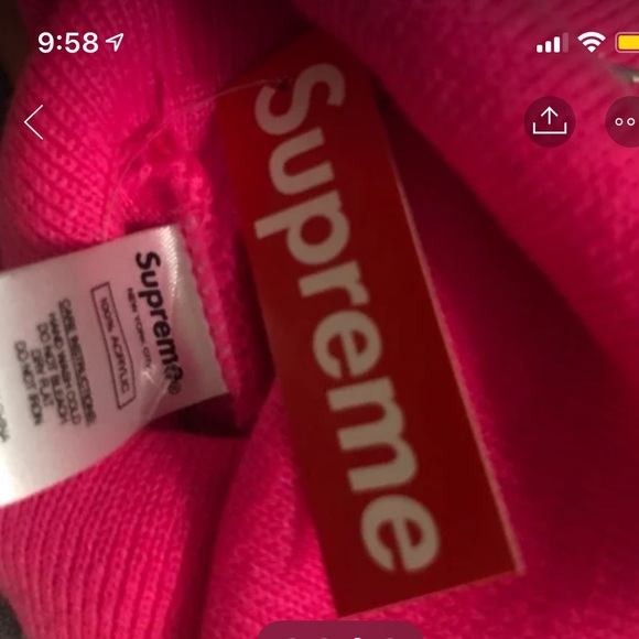 SOLD!!! SUPREME Crossover Beanie in Fuchsia - Picture 3 of 4